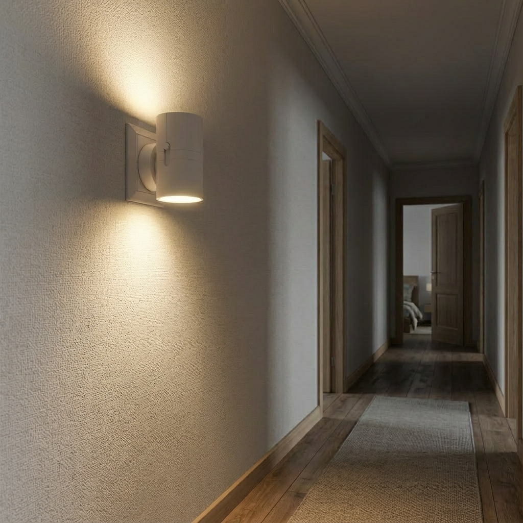 LumiGuard™ – Lámpara de pared con enchufe, sensor y intensidad regulable