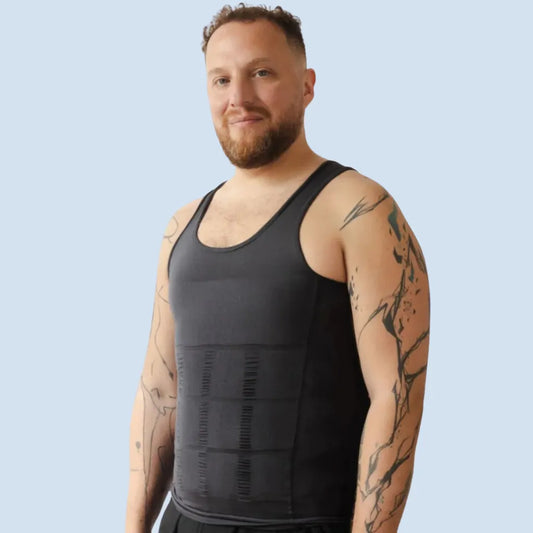 SculptWear™ – Camiseta moldeadora para hombre con efecto vientre plano inmediato